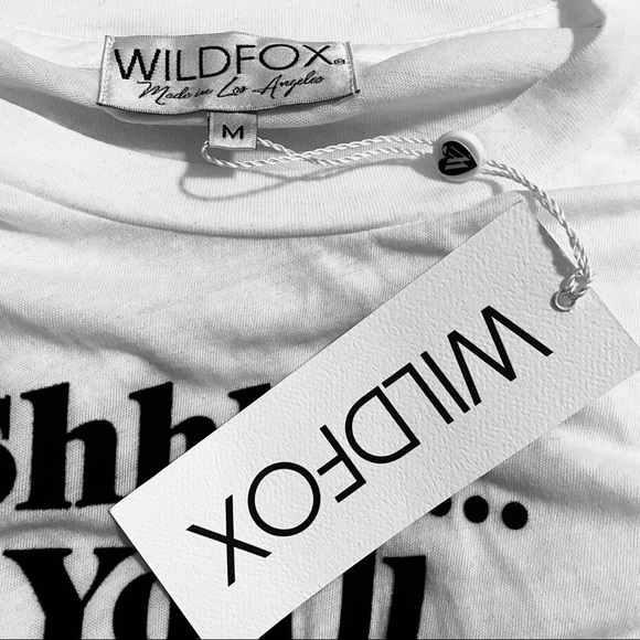Wildfox Shh You'll Wake Me Graphic T Shirt White M - Picture 6 of 8
